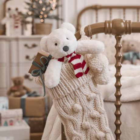 ‘Snowball' Polar Bear Snuggler Plush Security Blanket W/ Gift Box by Elegant Baby