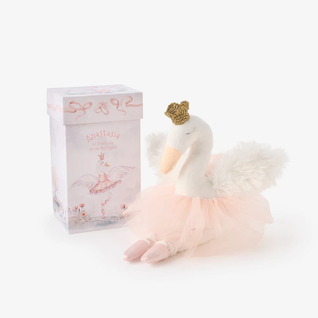 Anastasia the Ballerina Swan Plush Toy w/ Gift Box by Elegant Baby