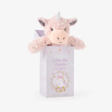 Luna Unicorn Snuggler Plush Security Blanket w/ Gift Box by Elegant Baby