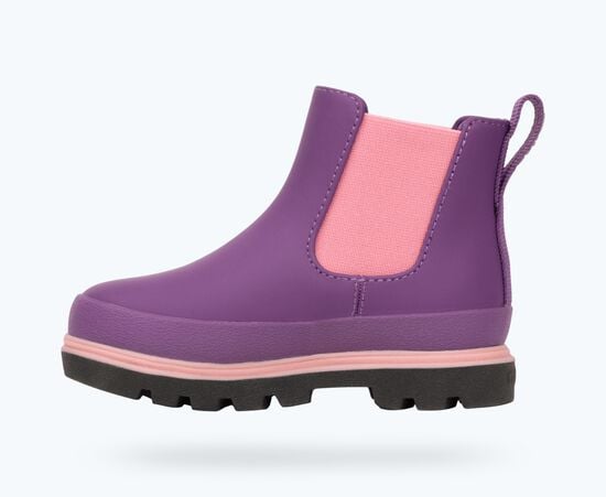 Native Kensington Chelsea Boot- Orchid Purple/Jiffy Black
