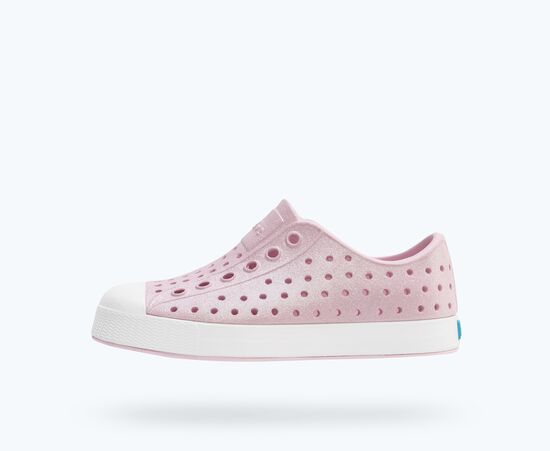 Jefferson Bio-Bling Shoes- Barely Pink Bling/ Shell White by Native Shoes