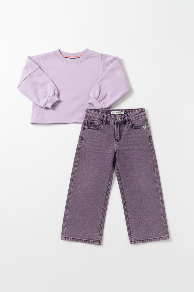Boxy Sweatshirt- Lilac by Stains & Stories
