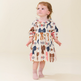Baby Girls Amara Dress Set- Harvest Bows by Pink Chicken