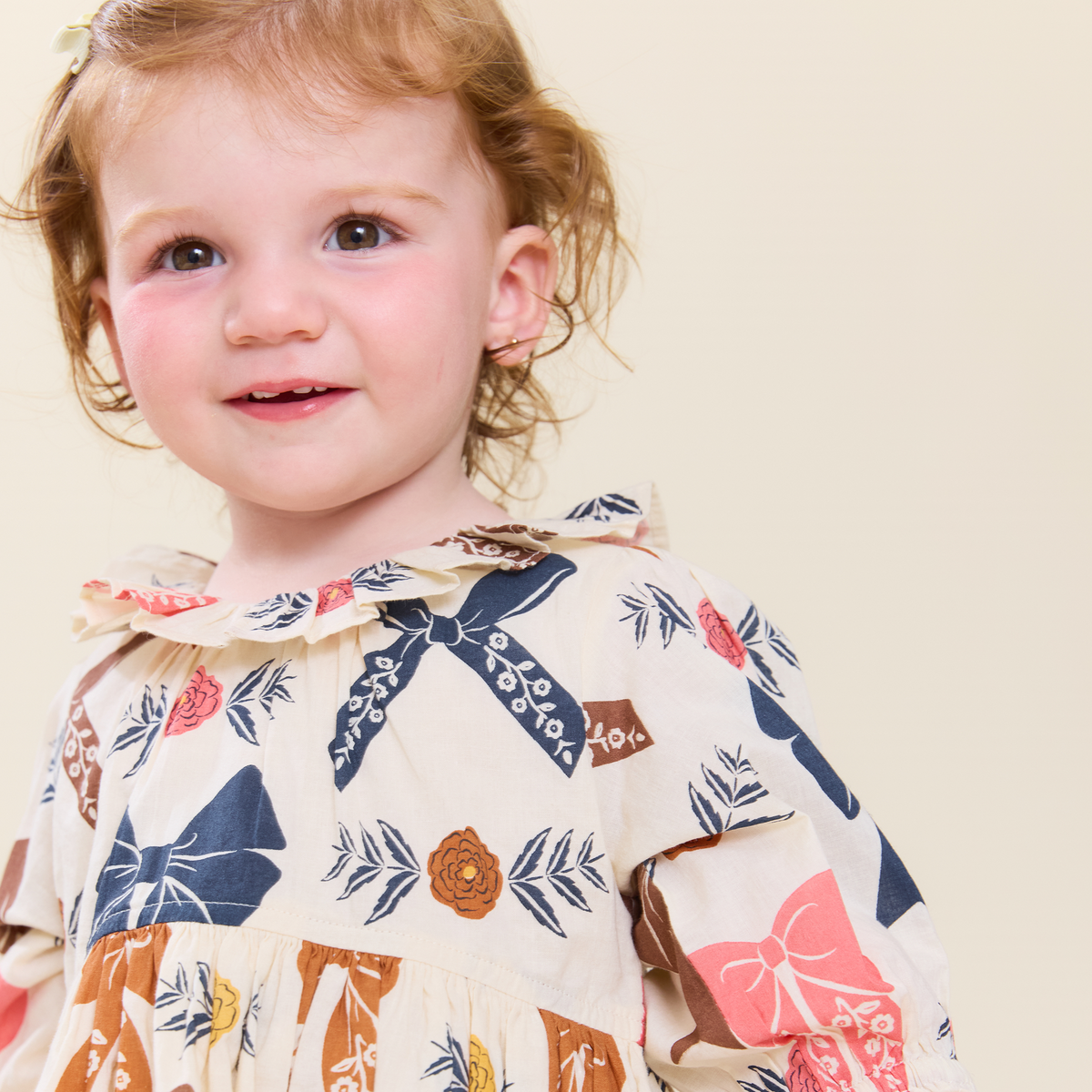 Baby Girls Amara Dress Set- Harvest Bows by Pink Chicken