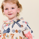 Baby Girls Amara Dress Set- Harvest Bows by Pink Chicken