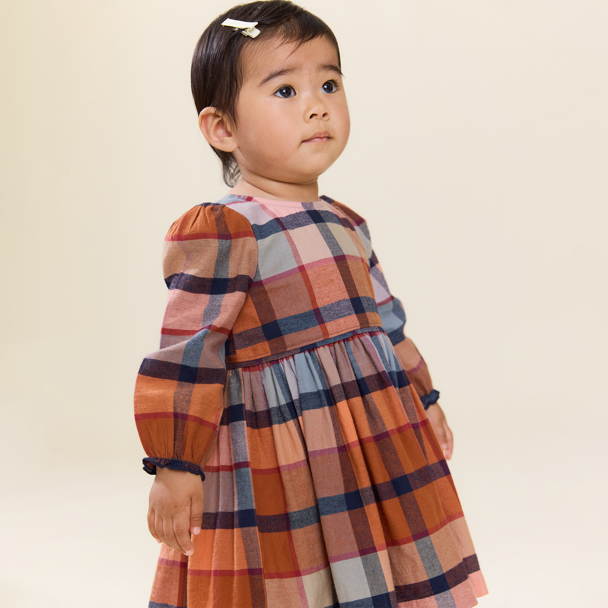 Baby Girls Mae Dress Set- Hayride Plaid by Pink Chicken