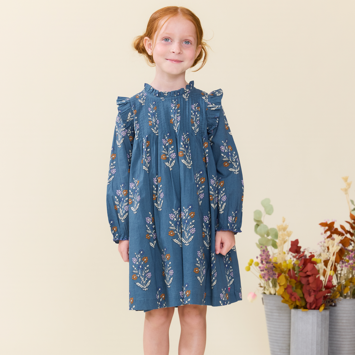 Girls Jaipur Dress- Balsam Dewdrop by Pink Chicken