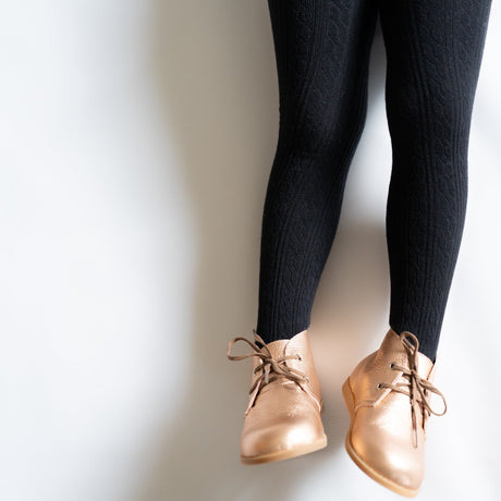 Black Cable Knit Tights by Little Stocking Co.