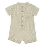 Woven Stripe Romper - Lily Pad by Fixoni