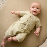 Woven Stripe Romper - Lily Pad by Fixoni