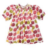 Girls Puff Sleeve Stevie- Pink Delicious Apples by Pink Chicken