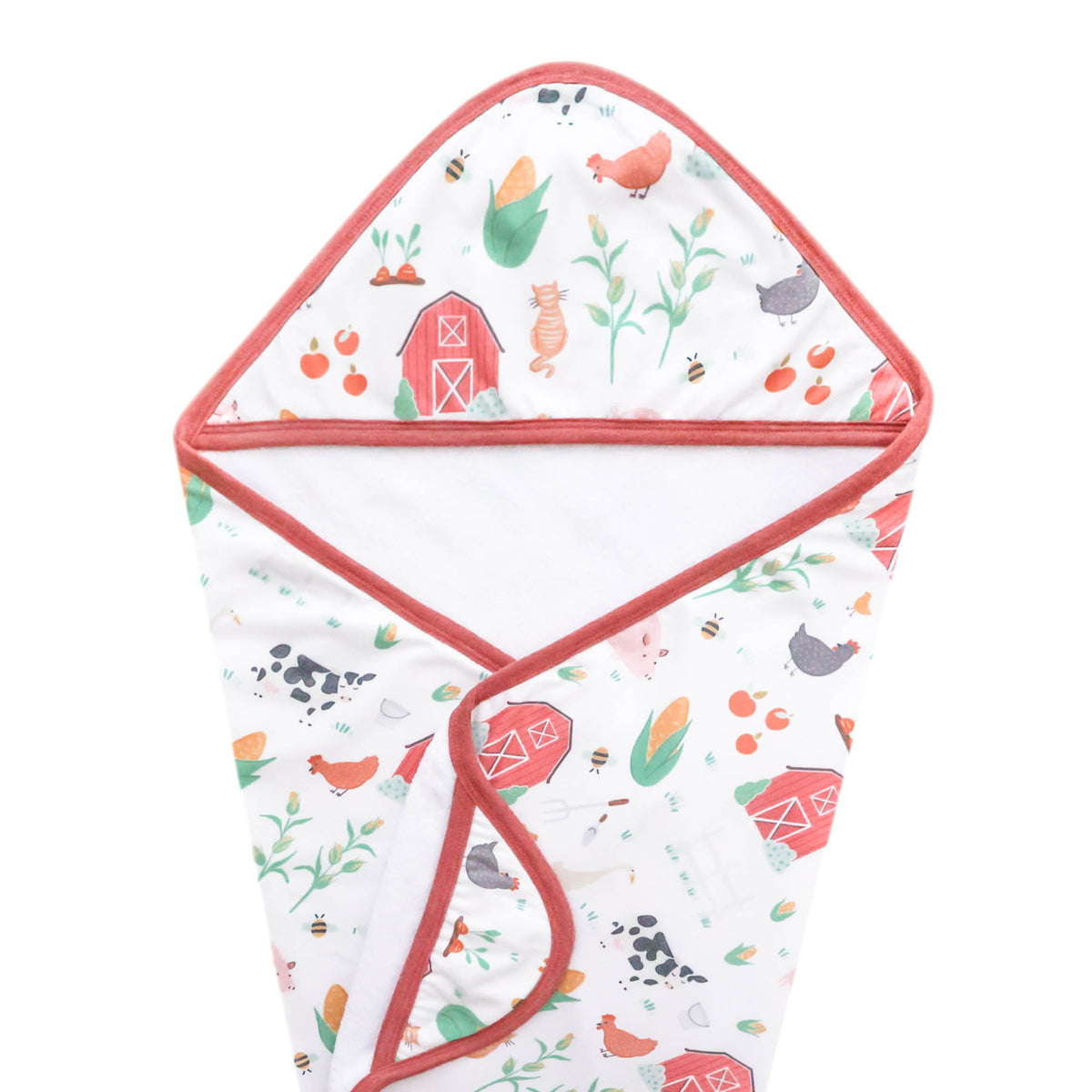 Baby Knit Hooded Towel - Farmstead by Copper Pearl