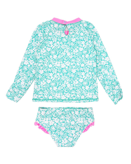 Beach Babe L/S Swim Set in Pool Blue by Feather 4 Arrow