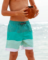 Wave Stripe Volley Trunk in Lagoon by Feather 4 Arrow