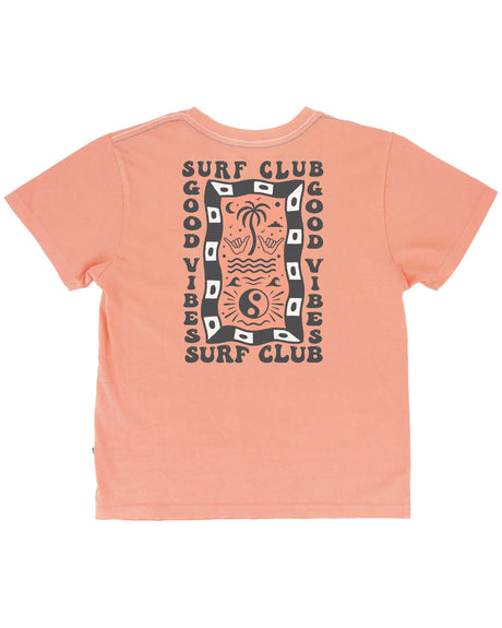 Surf Vibes Vintage Tee in Papaya by Feather 4 Arrow