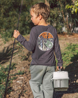 Fish On L/S Tee- Ash Grey by Feather 4 Arrow