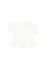 Pima Cotton Courtney Ruffle Top - Cloud by Jamie Kay