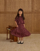 Ruffle Tiered Midi Skirt || Harvest Berry by Rylee + Cru