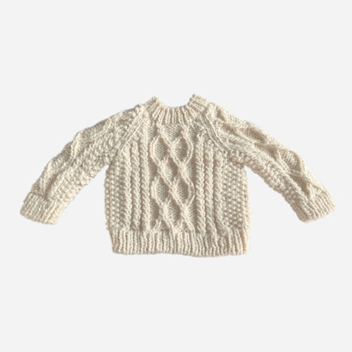 Fisherman Sweater- Cream by The Blueberry Hill