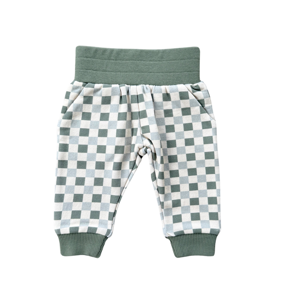 Fleece Sweatpants- Fern Checkered by babysprouts