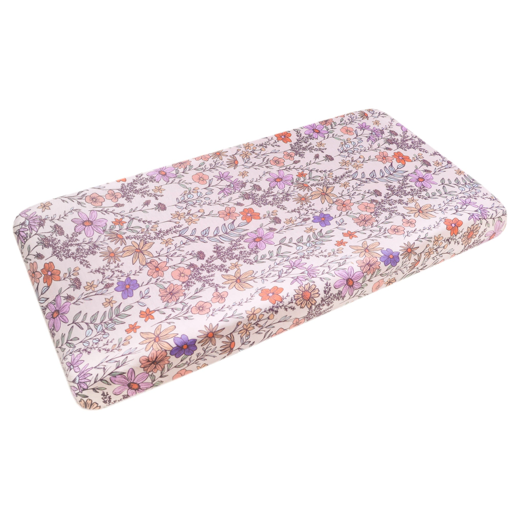 Premium Knit Diaper Changing Pad Cover in Flora by Copper Pearl