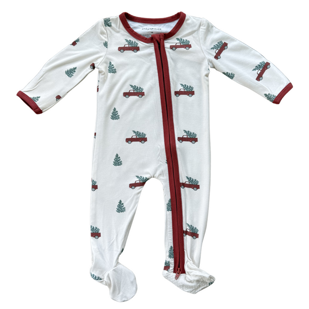 Footie Romper- Christmas Truck by babysprouts