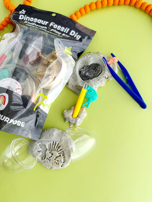 Dinosaur Fossil Dig KidDough Play Kit by Earth Grown KidDoughs