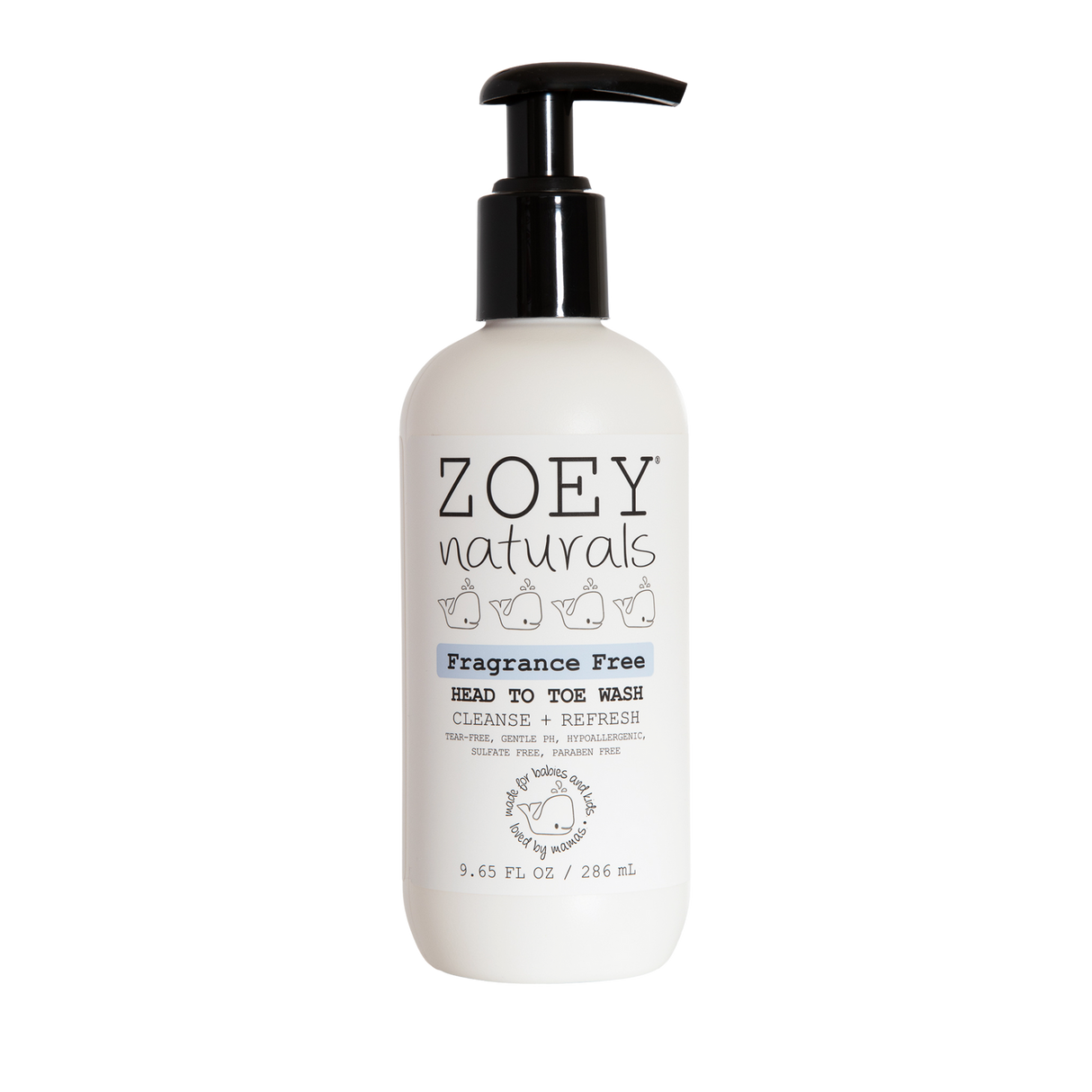 Fragrance Free Head To Toe Wash by Zoey Naturals