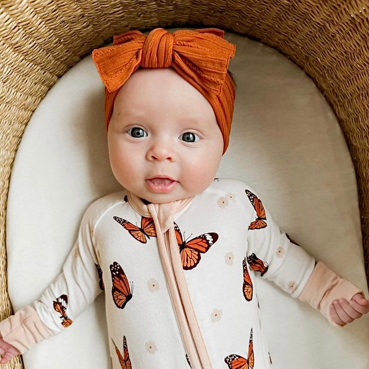 Cable Knit Knot: Pumpkin by Baby Bling