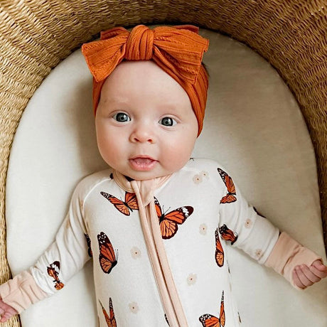 Cable Knit Knot: Pumpkin by Baby Bling