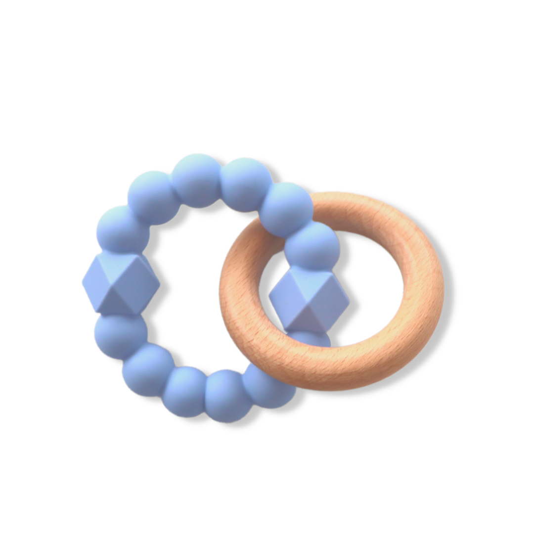 Jellystone Moon Teether- Soft Blue by Glo Pals