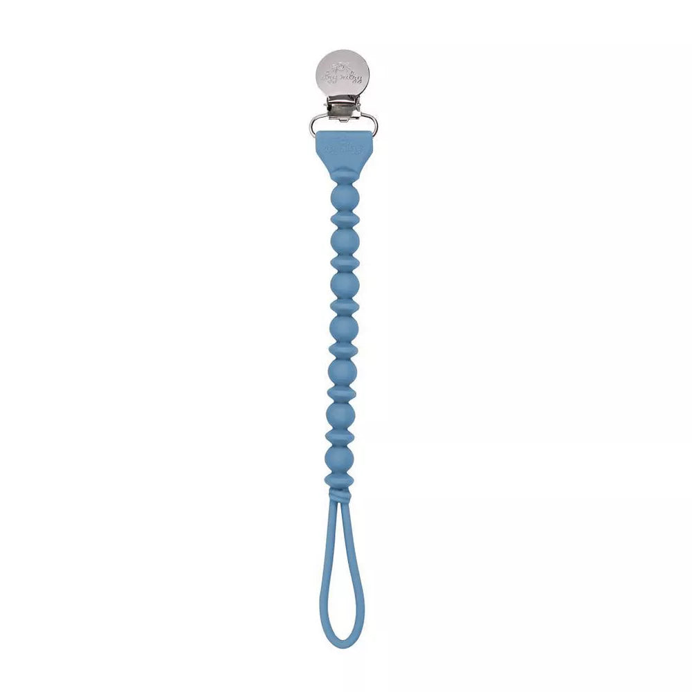 Sweetie Strap™ - Beaded Pacifier Clip in Beaded Blue by Itzy Ritzy