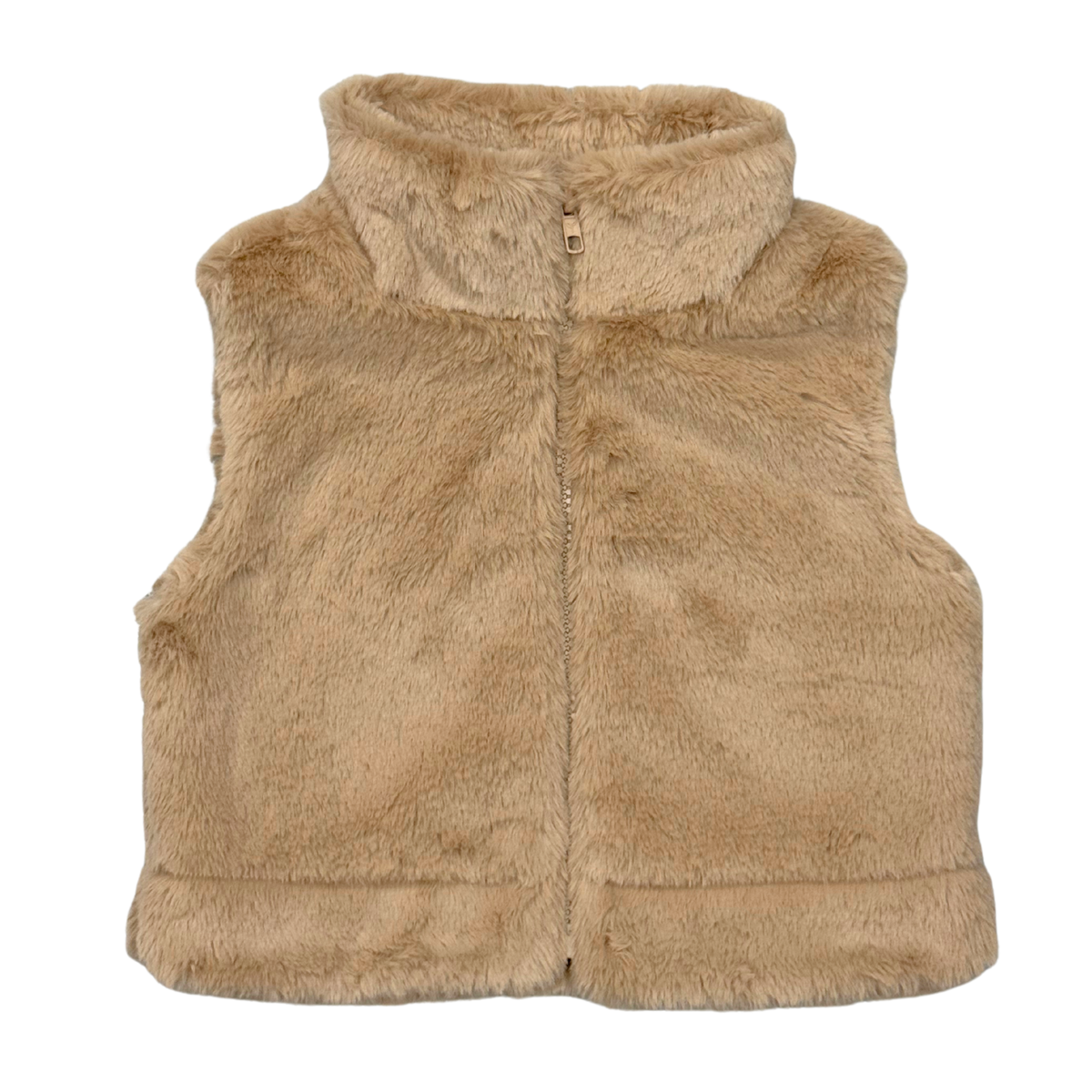 Girls Fur Vest- Beige by Babysprouts