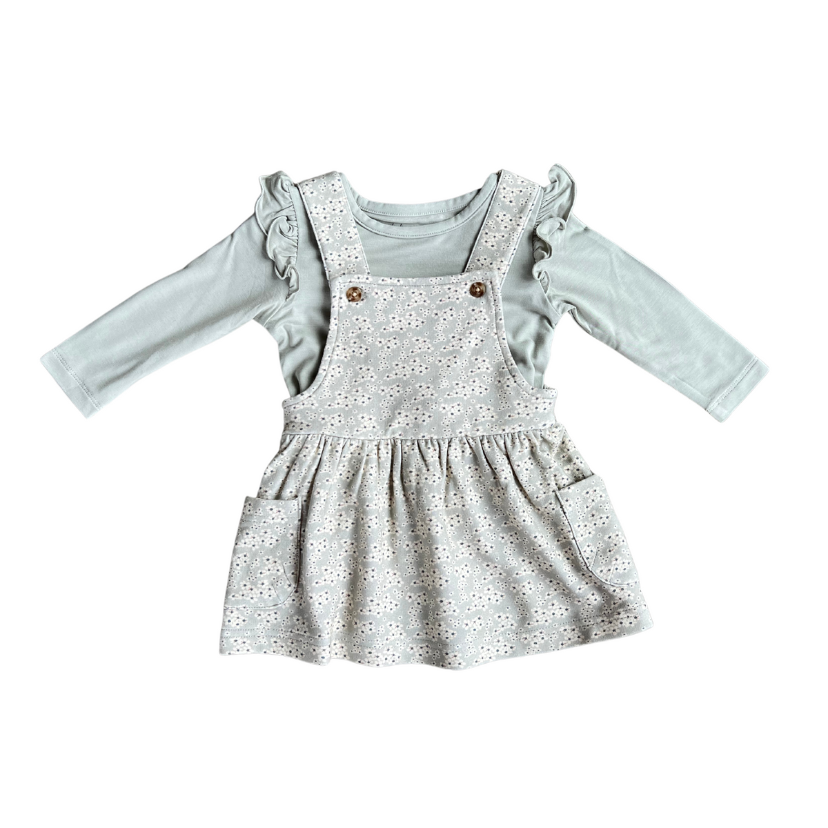Jumper Set - Daisy Clusters in Sage by babysprouts