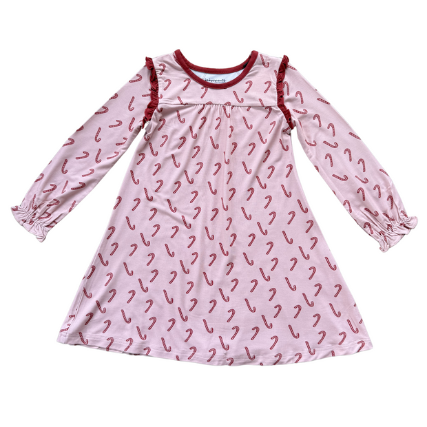 Girl's Night Gown- Candy Cane by Babysprouts