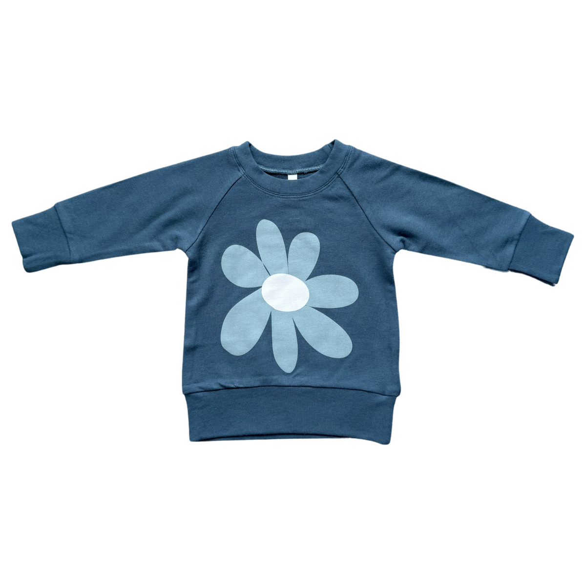 Girl's Raglan Sweatshirt - Slate Daisy by babysprouts