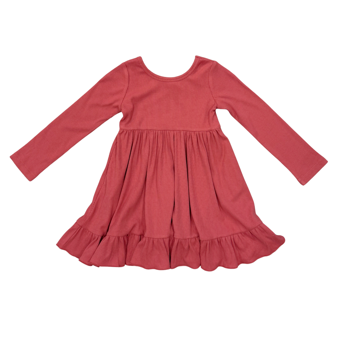 Girls Ribbed Ballet Dress- Dusty Cedar by Babysprouts