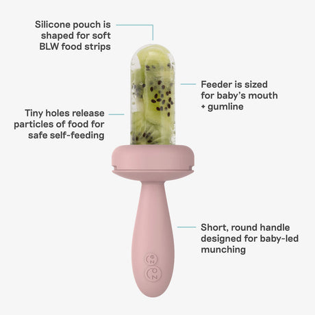 Baby-Led Gumline Feeder- Blush by EZPZ
