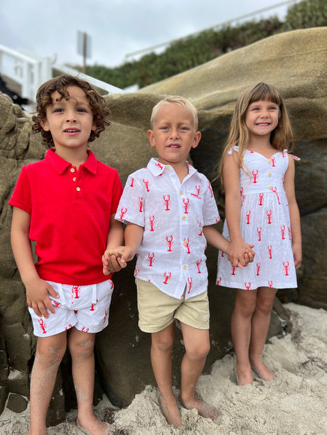 MAUI Red Lobster Print Shirt by Me & Henry