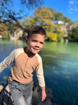 Beige/Cream LUGOFF Raglan Henley by Me & Henry