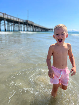 HUGO Pale Pink Twill Boys Shorts by Me & Henry