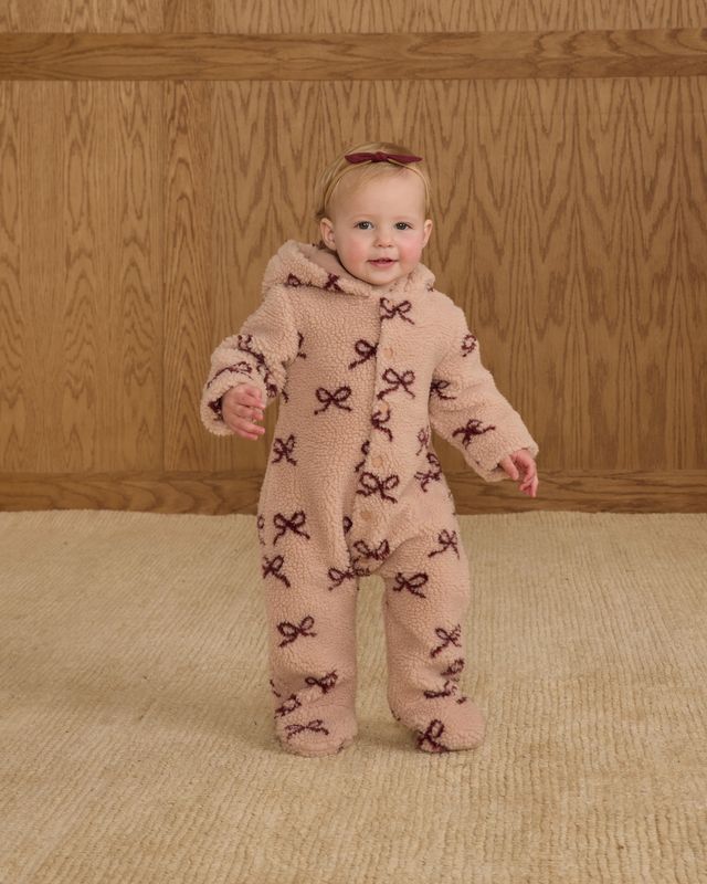Fleece Jumpsuit || Bows by Rylee + Cru
