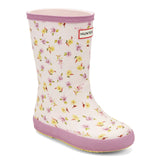 Kids First Classic Rain Boots- Purple Floral Print by Hunter Boots