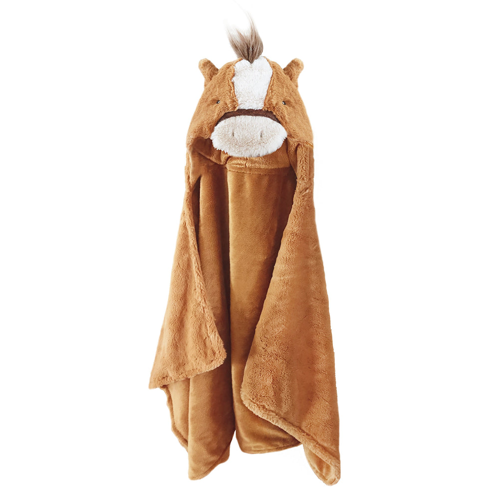 Truffles Horse Hooded Blanket by Mon Ami