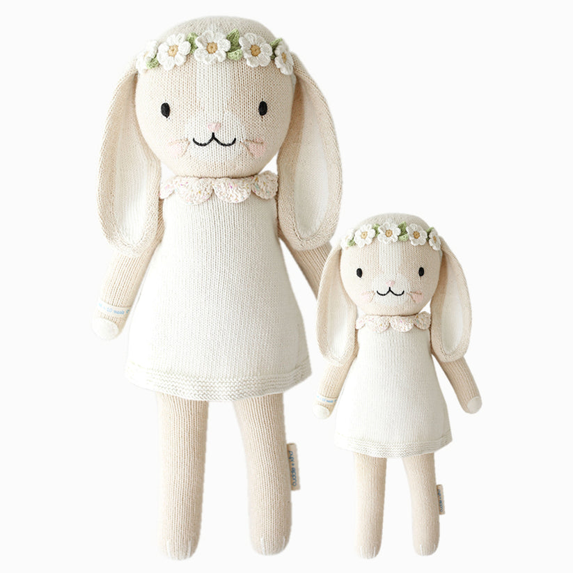 Hannah the Bunny in Ivory Regular 20" by cuddle + kind