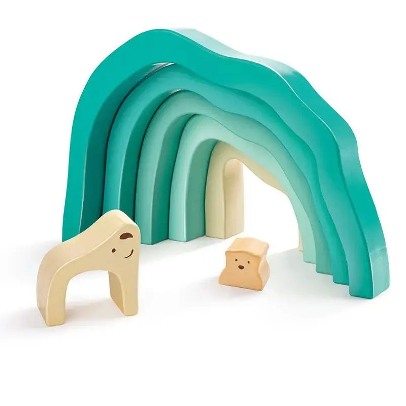 Arctic Polar Bear Stacking Blocks by Hape