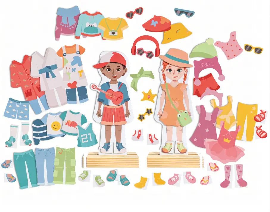 Magnetic Seasons Dress Up Wooden Puzzle by Hape