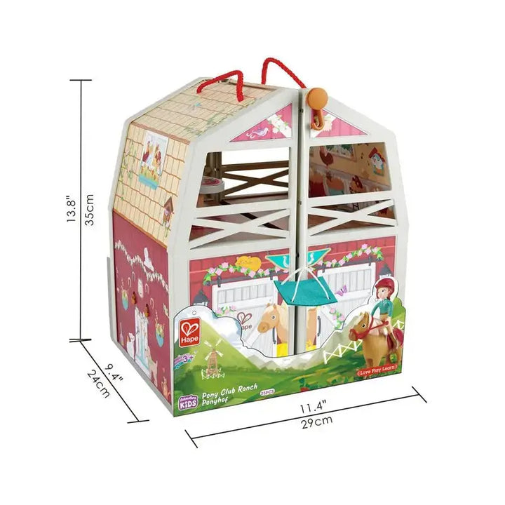 Pony Ranch Barn Stable Club Playset Doll House by Hape