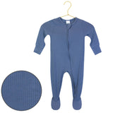 Harrison Ribbed Zipper Footie by Lou Lou & Company