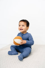 Harrison Ribbed Zipper Footie by Lou Lou & Company
